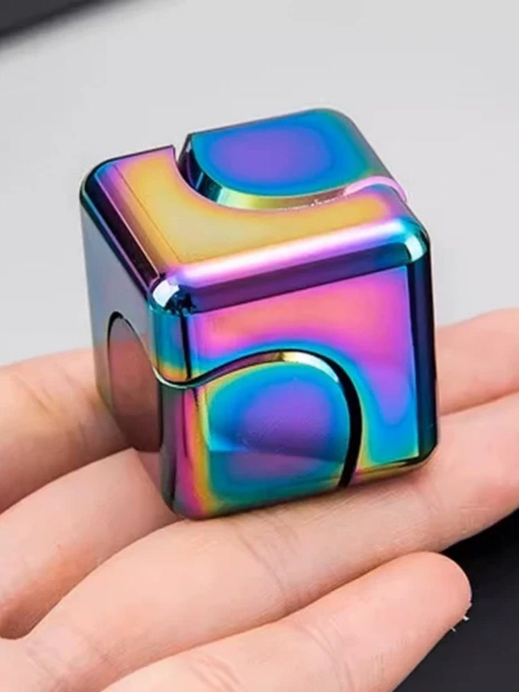 Colorful Rotating Cube Fidget Spinner