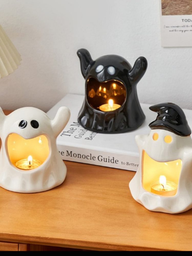 Cute Ghost Ceramic Candle Holder