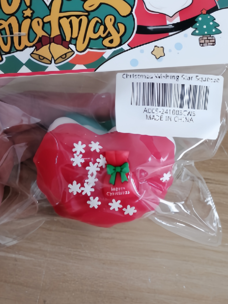 Christmas Wish Star/Heart Squishy Toy