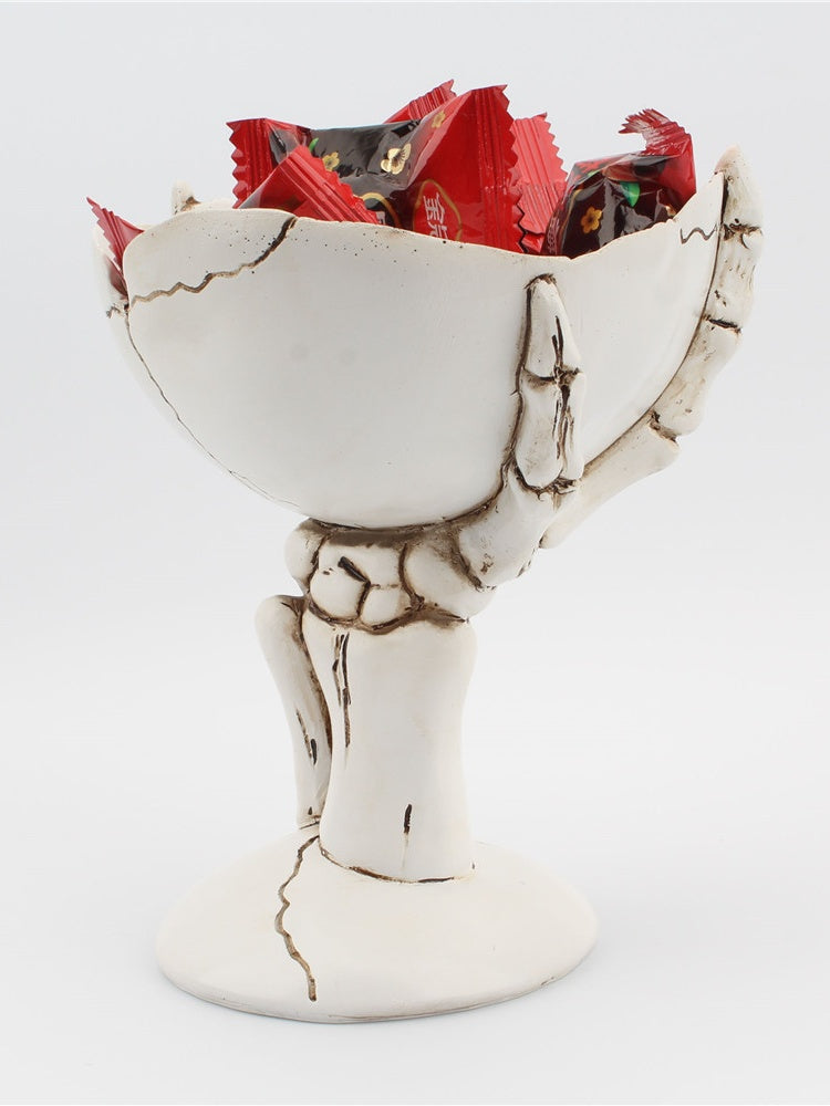 Vintage Gothic Skeleton Hand Resin Tray