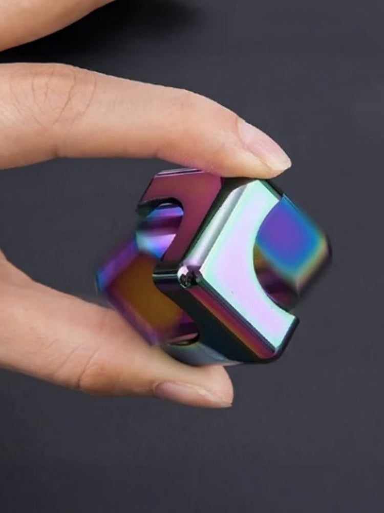 Colorful Rotating Cube Fidget Spinner