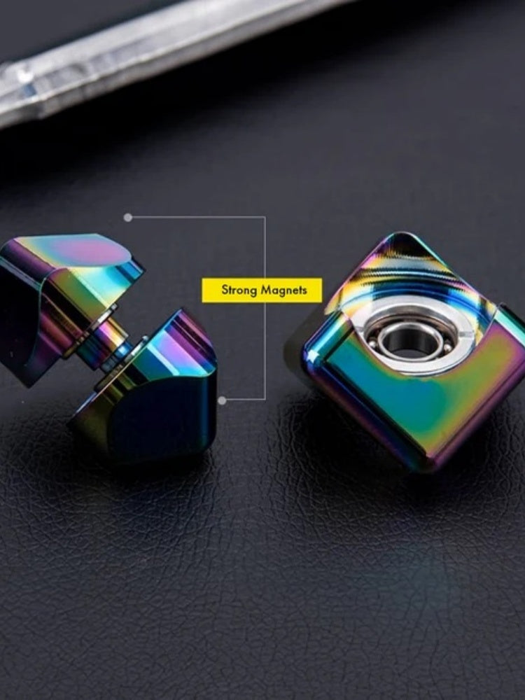 Colorful Rotating Cube Fidget Spinner