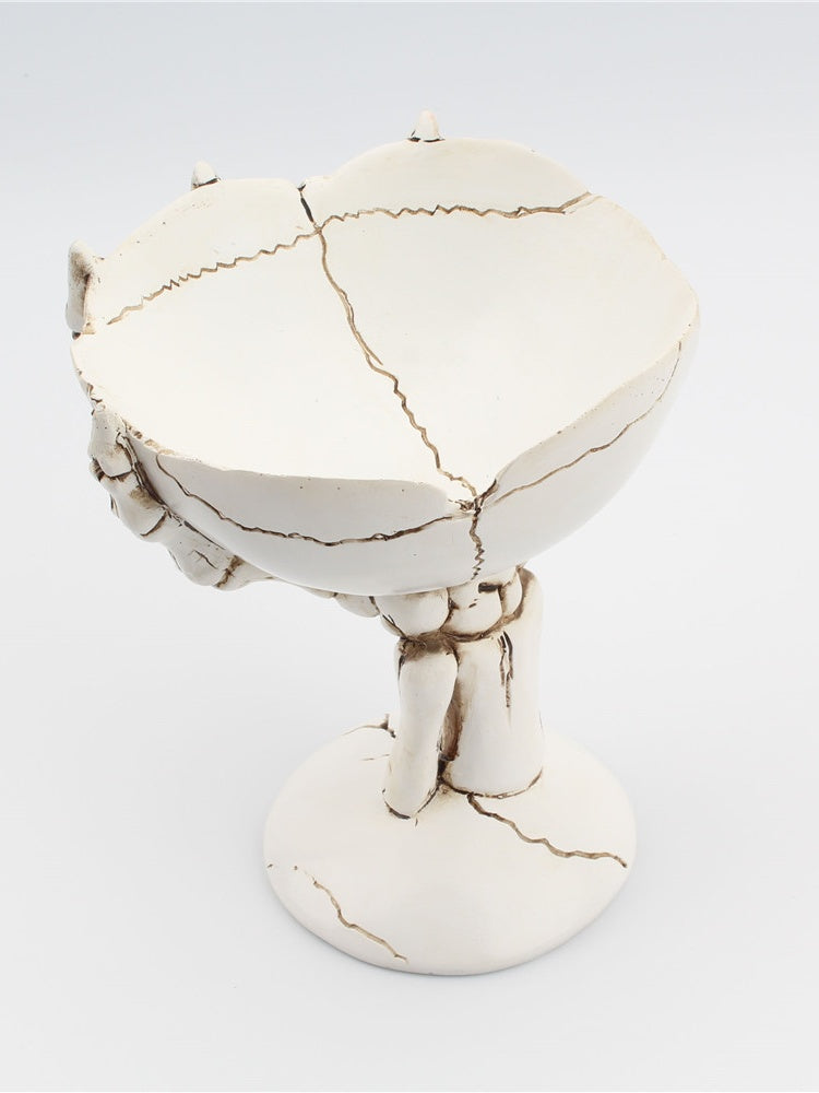 Vintage Gothic Skeleton Hand Resin Tray