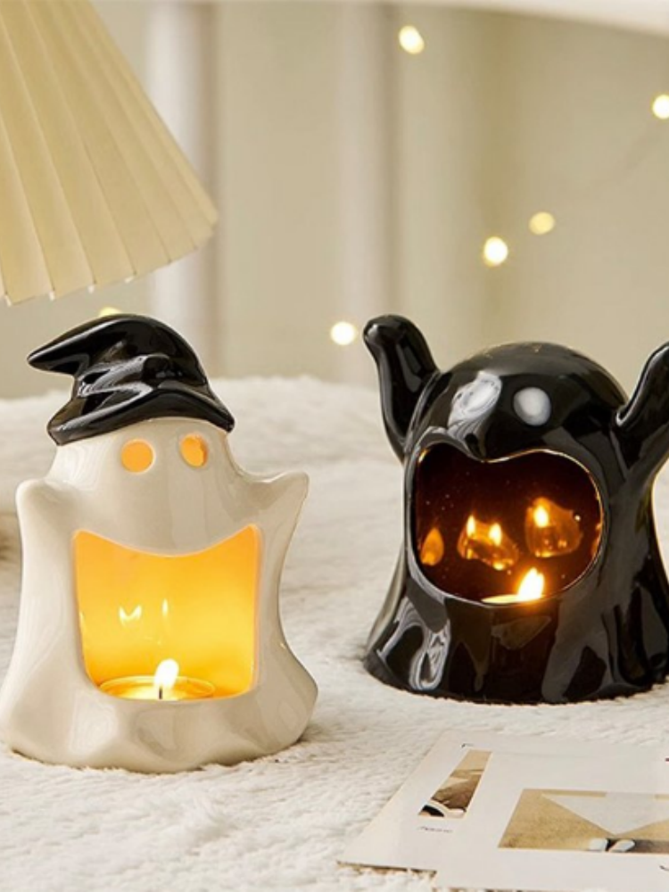 Cute Ghost Ceramic Candle Holder