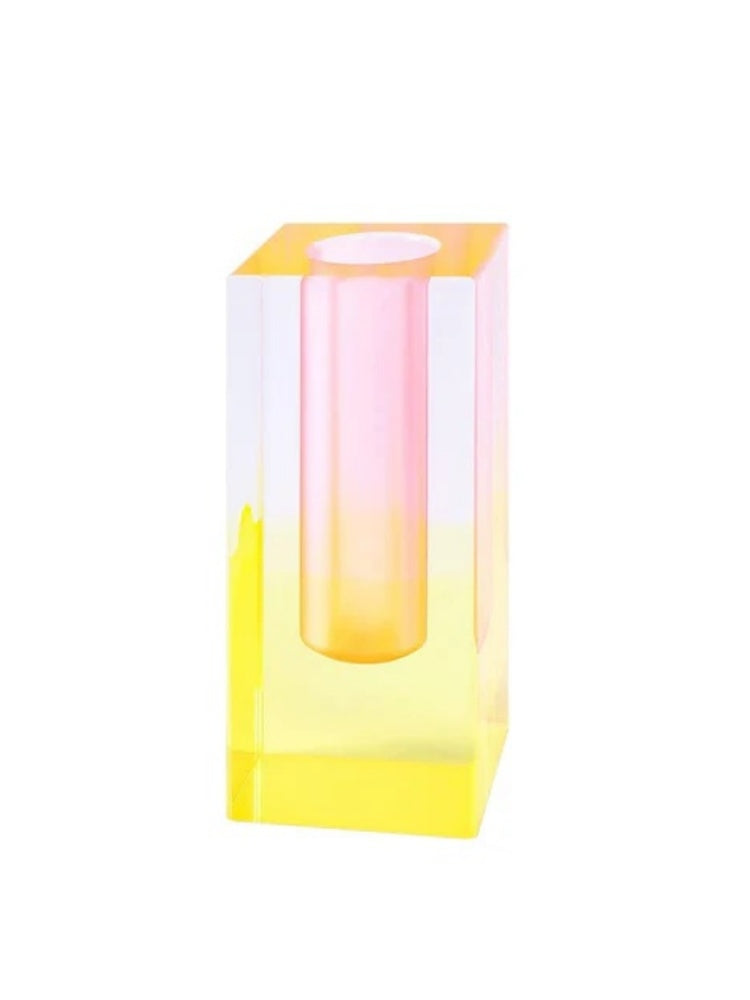 Colorful Square Column Acrylic Vase