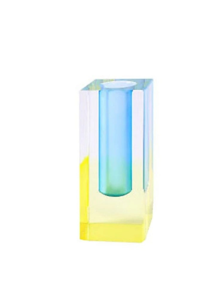 Colorful Square Column Acrylic Vase