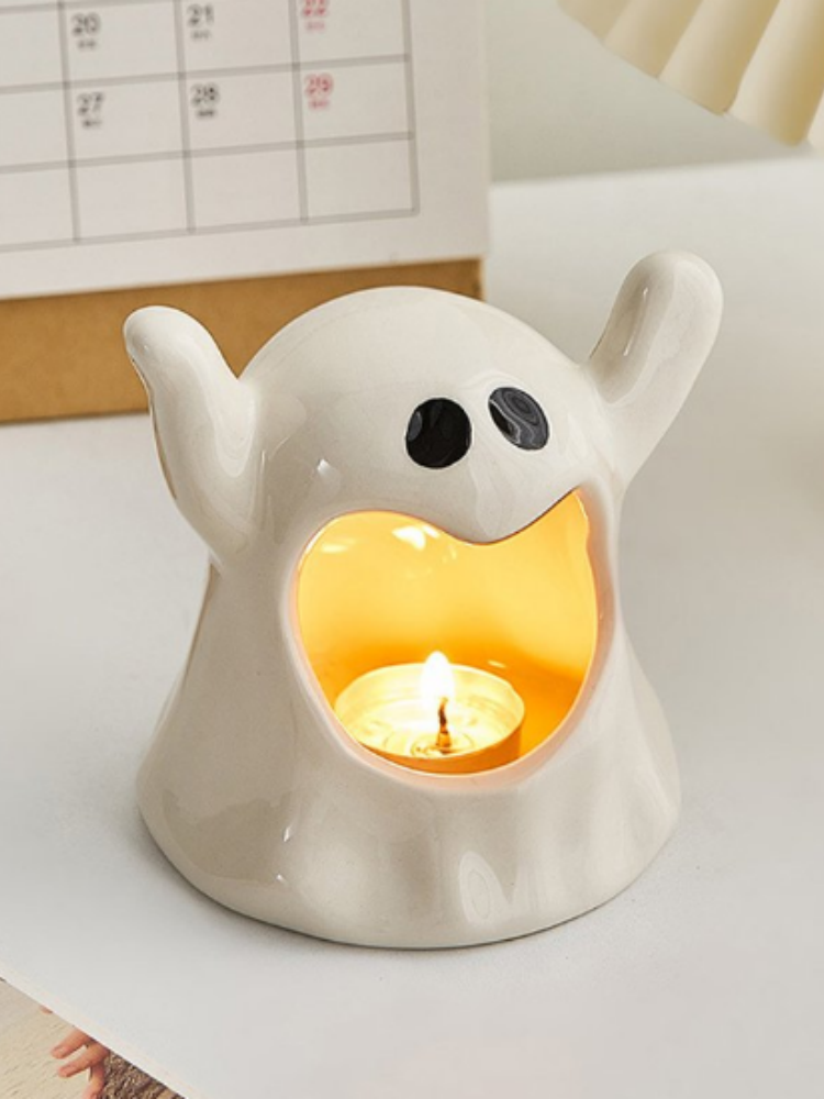 Cute Ghost Ceramic Candle Holder
