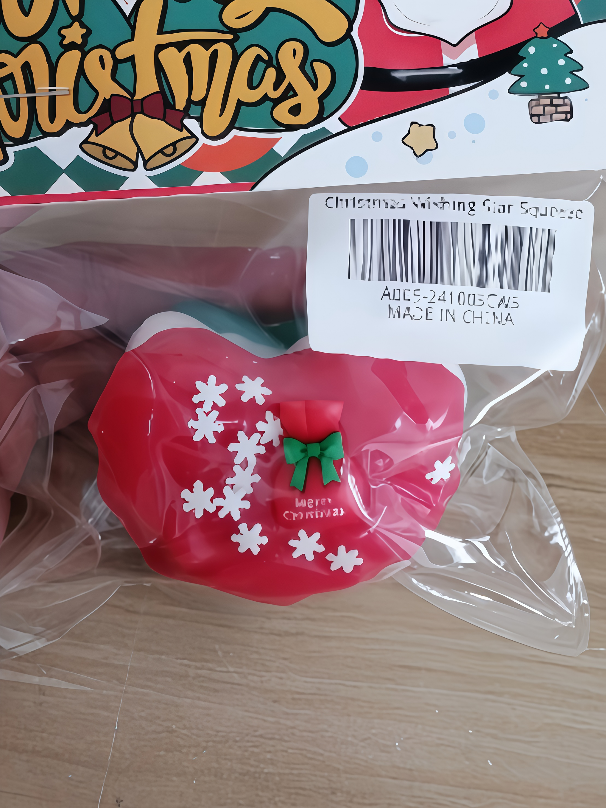 Christmas Wish Star/Heart Squishy Toy