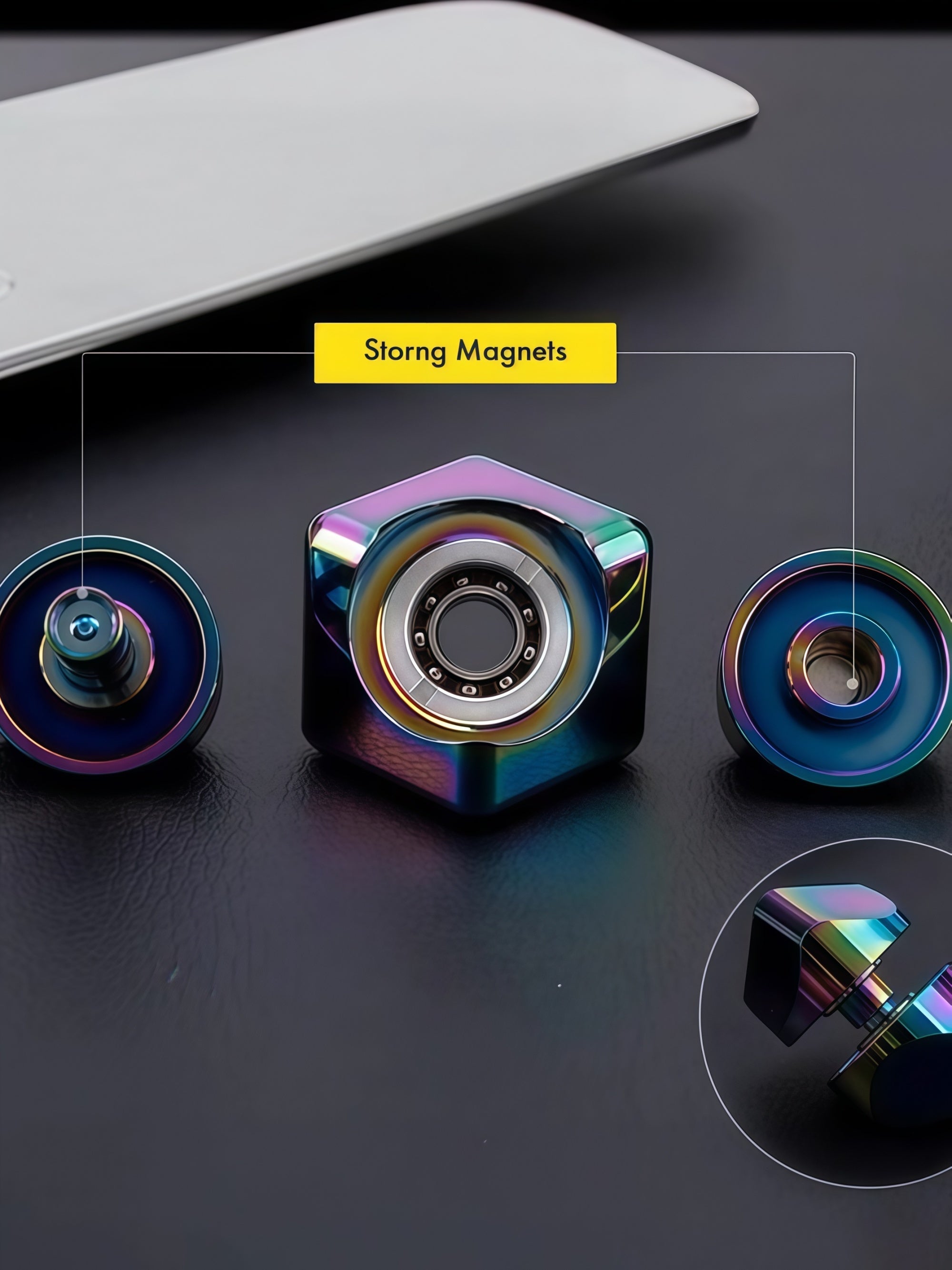 Colorful Rotating Cube Fidget Spinner