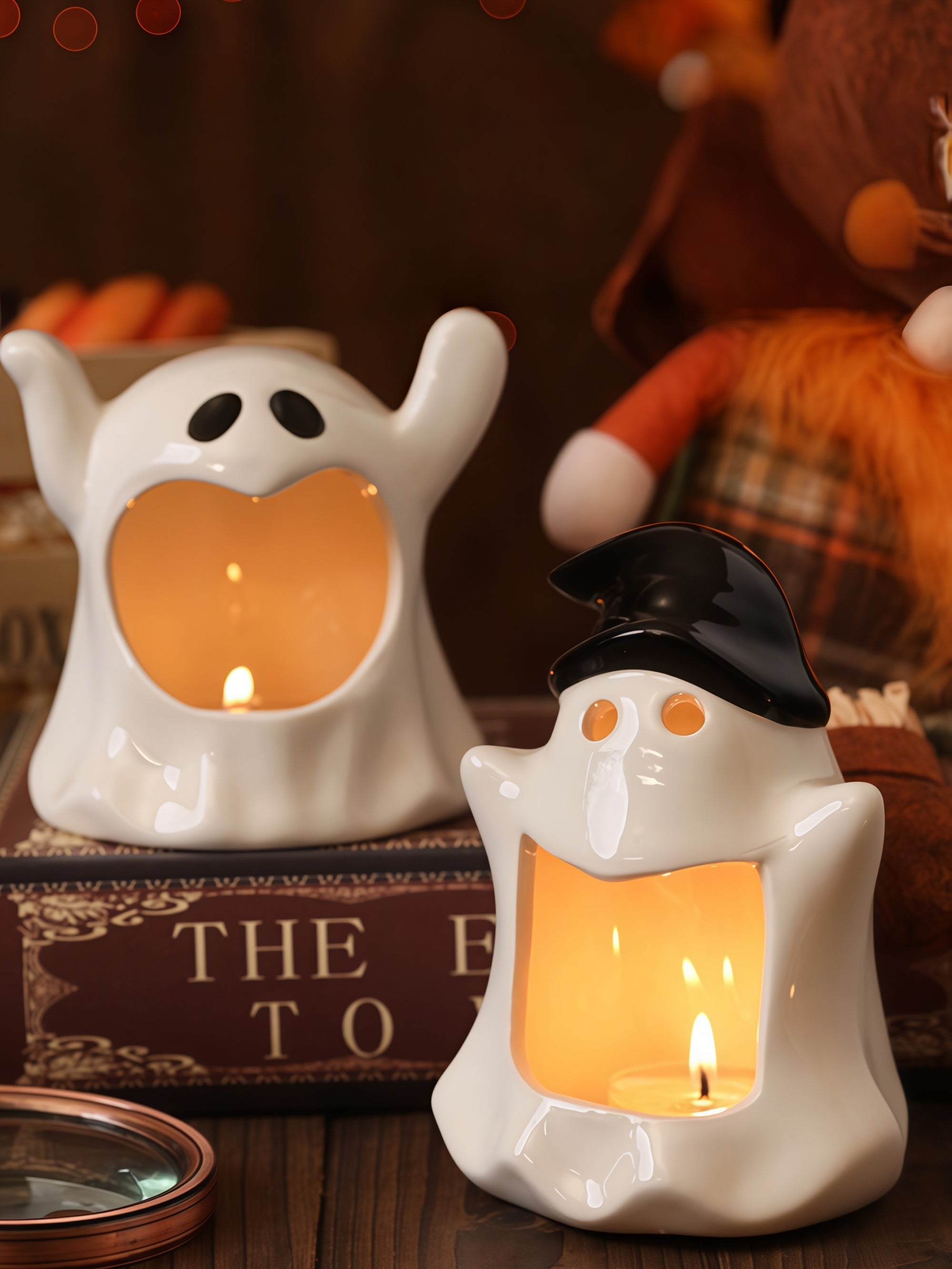 Cute Ghost Ceramic Candle Holder