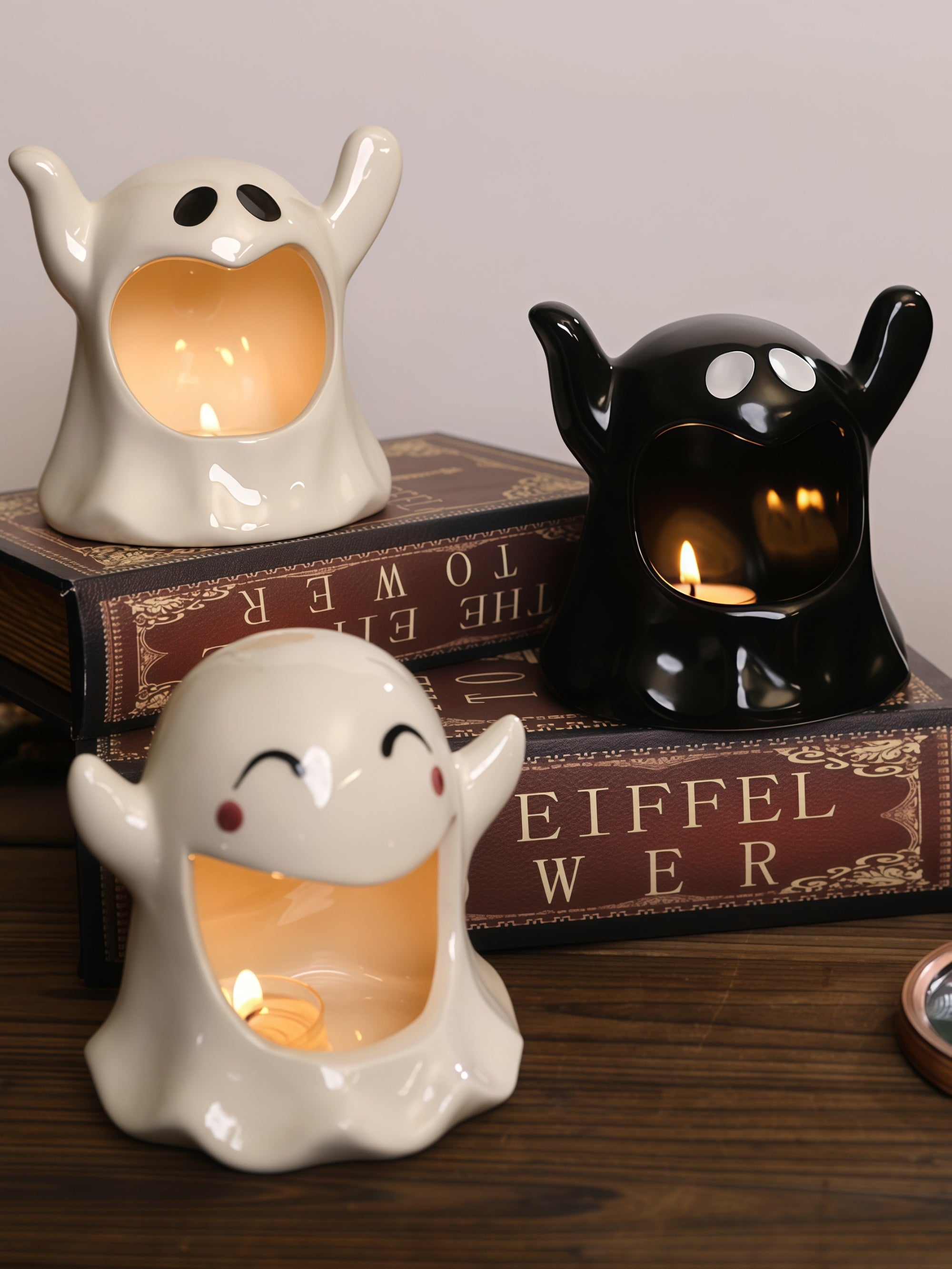 Cute Ghost Ceramic Candle Holder