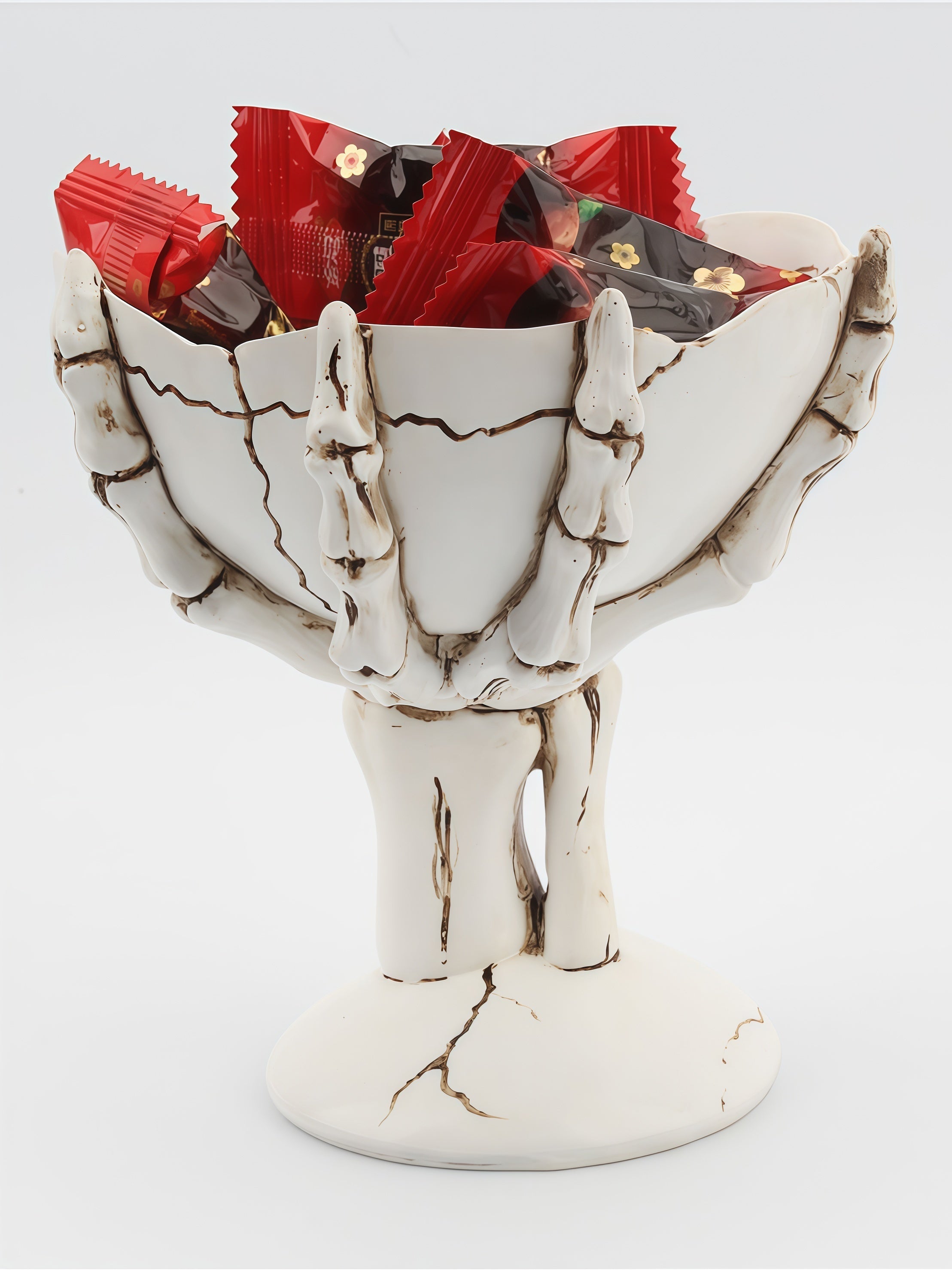 Vintage Gothic Skeleton Hand Resin Tray