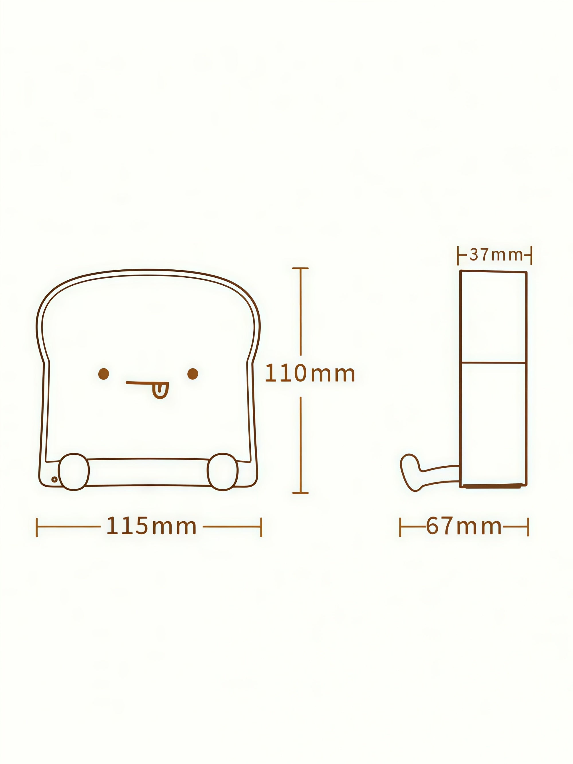 Toast Night Light & Phone Stand